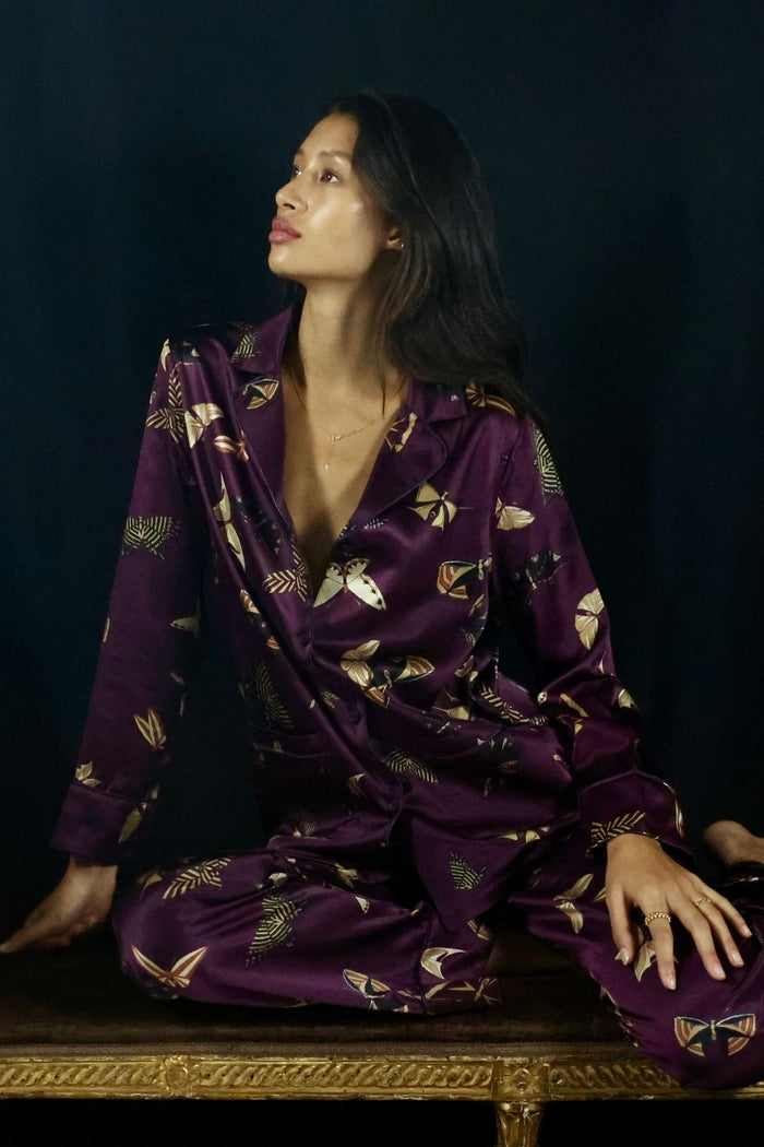 PHOEBE MERRY-GO-ROUND SILK PJ SET