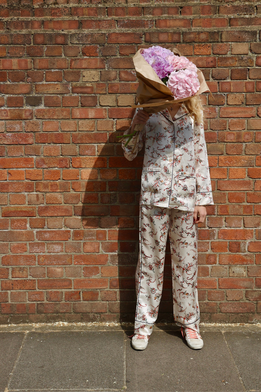 PHOEBE ORIENTAL PAISLEY SILK PJ SET