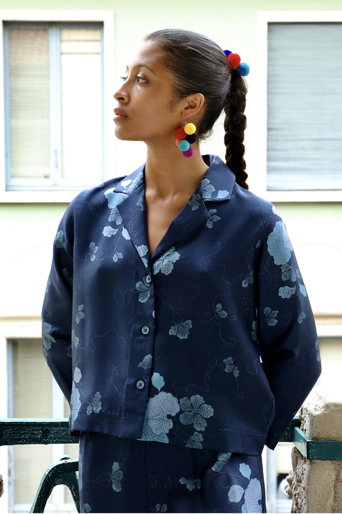 SERENA LULLUBY SAPPHIRE SILK PJ SET