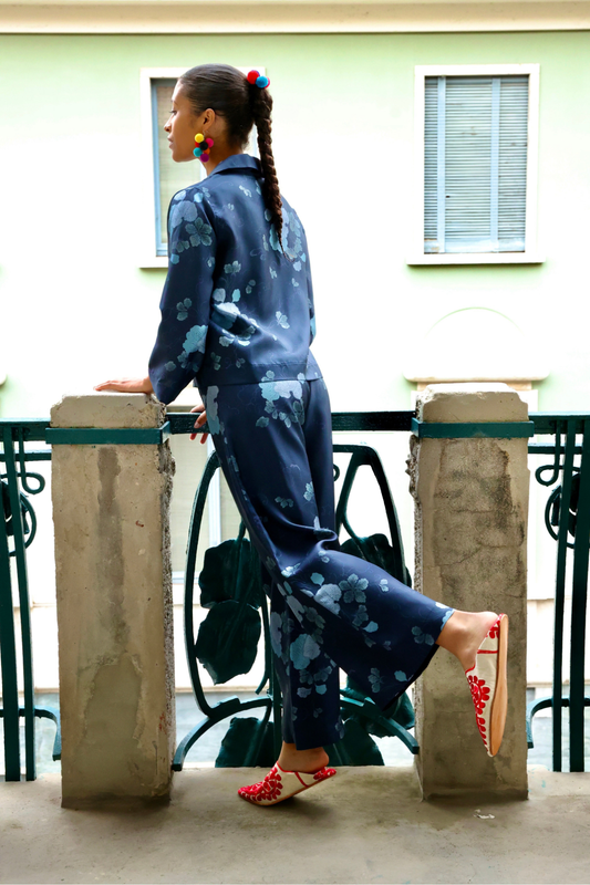 SERENA LULLUBY SAPPHIRE SILK PJ SET