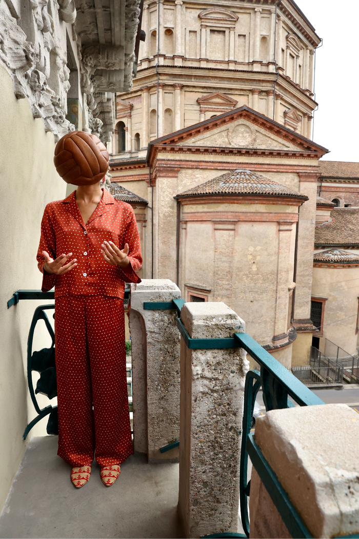 SERENA RUST SILK PJ SET