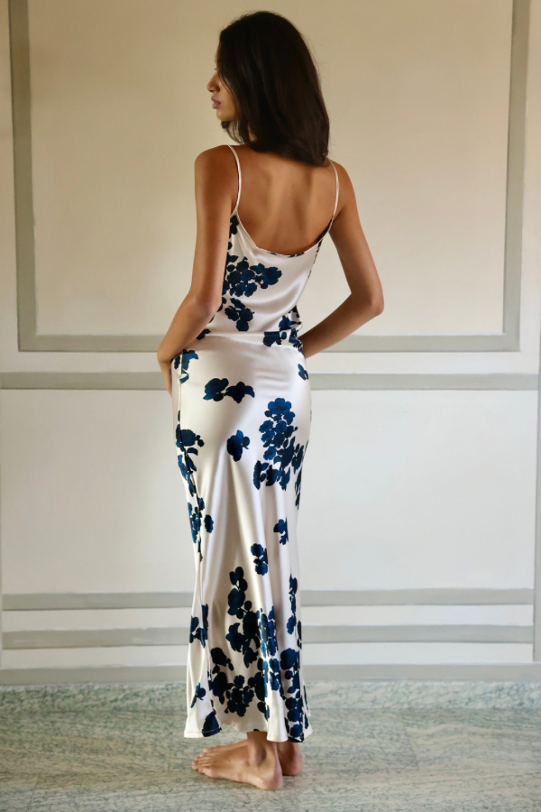 MAYA MORNING GLOW SILK SLIP DRESS