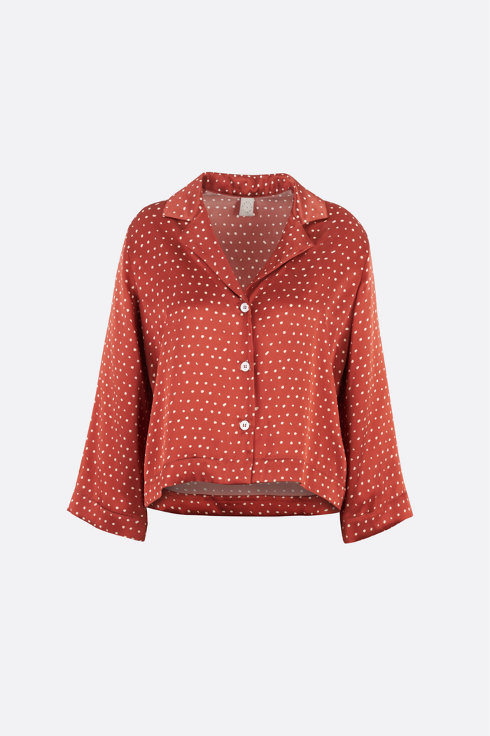 SERENA RUST SILK PJ SET