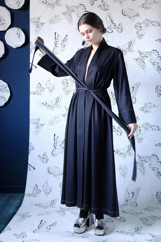 JADE SIGNATURE WOOL ROBE