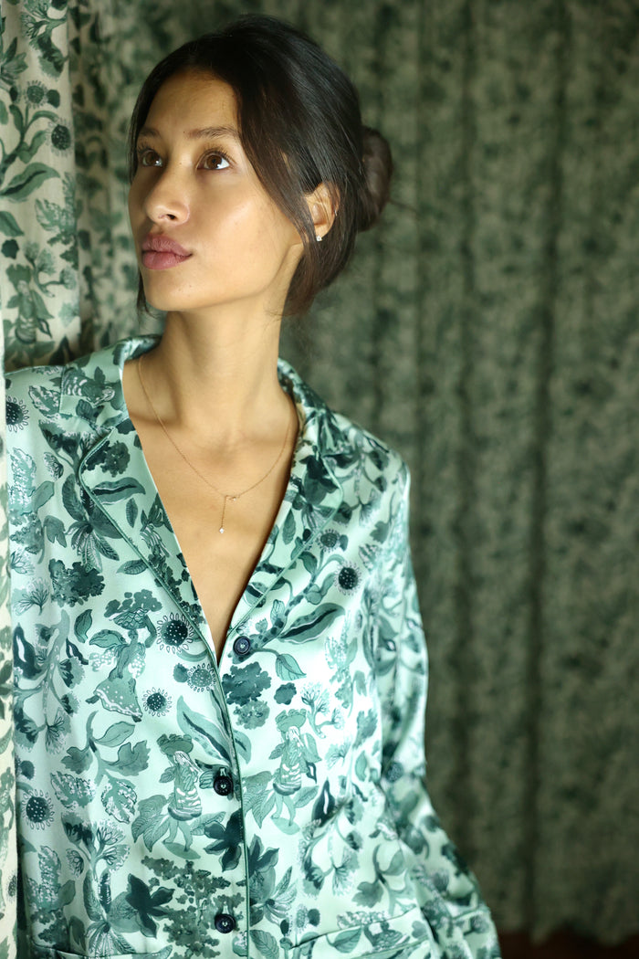 PHOEBE BASKET OF HOPE SILK PJ SET