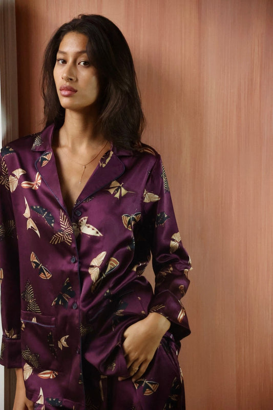 PHOEBE MERRY-GO-ROUND SILK PJ SET