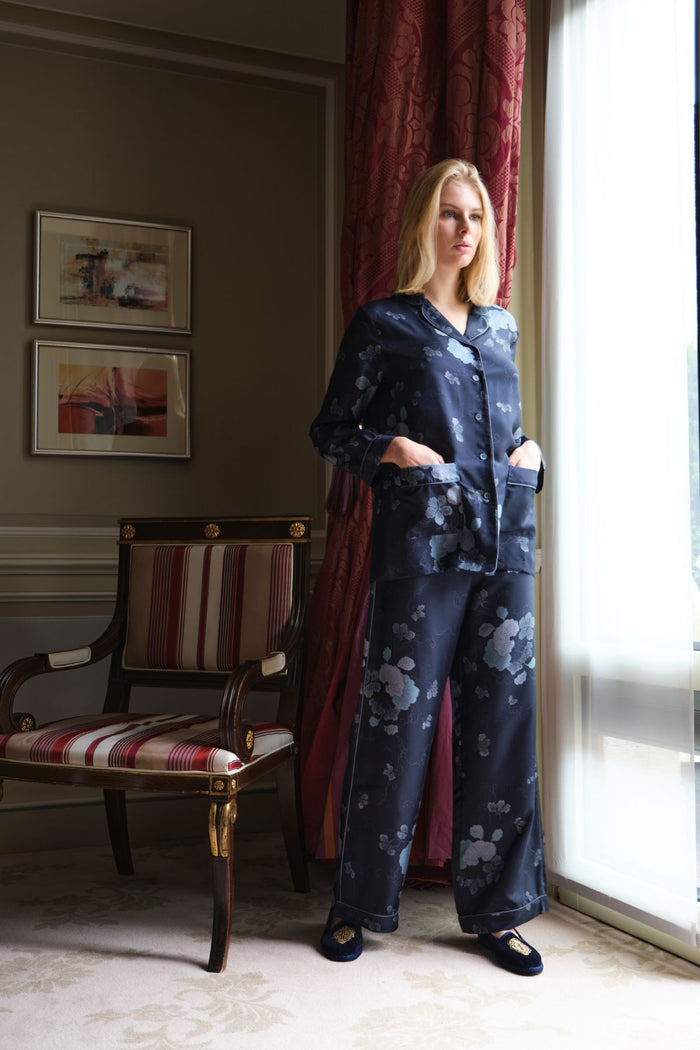 LULLABY SILK PYJAMA SET BLUE