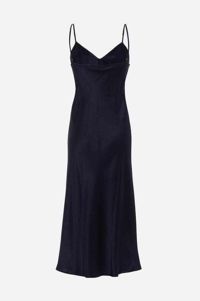 DORA SIGNATURE SILK MIDI SLIP DRESS