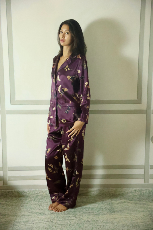 PHOEBE MERRY-GO-ROUND SILK PJ SET