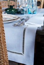 classic white linen table runner