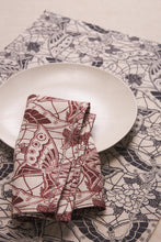 SET OF TWO PRINTED LINEN PLACEMATS