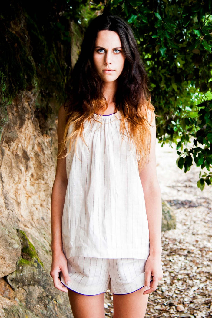 LOLA LINEN CAMISOLE SET