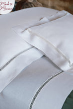 ‘BACCHETTA’ TRIM WHITE LINEN PILLOWCASE