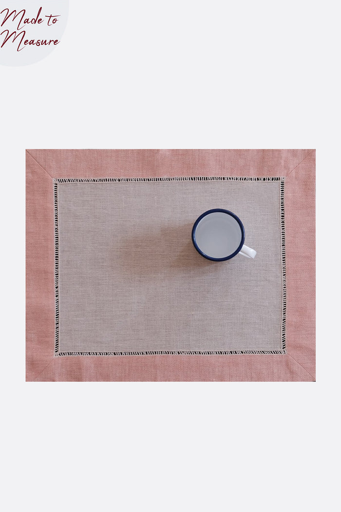 SET OF TWO JACQUARD LINEN PLACEMATS