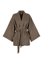 BELLA WOOL AND CASHMERE FLANNEL KIMONO BEIGE PRE-ORDER