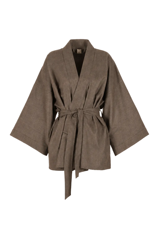 BELLA WOOL/CASHMERE FLANNEL KIMONO CORD PRE-ORDER