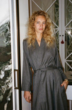 LUNA MAXI WOOL FLANNEL ROBE SLATE