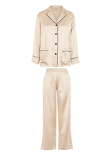 EVA SILK PYJAMA SET ROSY LATTE