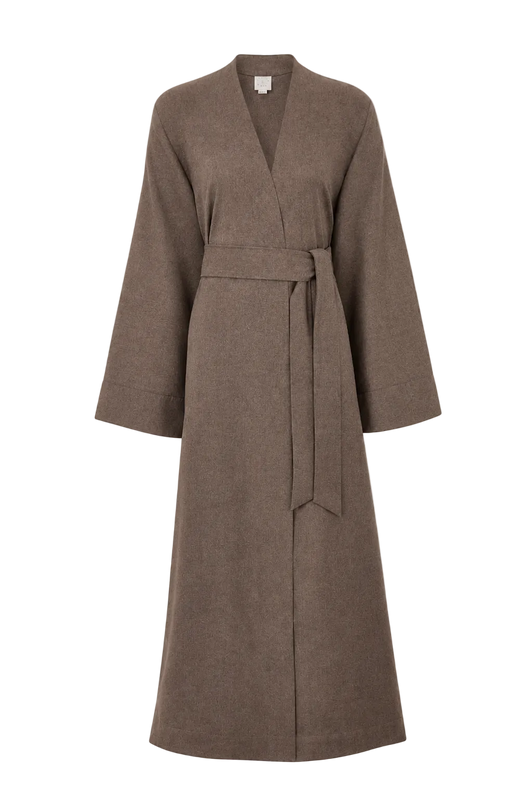 LUNA MAXI WOOL/CASHMERE FLANNEL ROBE CORD PRE-ORDER