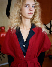 ALBA LINEN GILET CHERRY