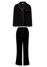BEA VELVET PYJAMA SET BLACK INK