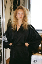 BELLA BLOCK PRINT KIMONO BLACK INK