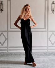 NYX MAXI CAMI SILK SLIP DRESS BLACK INK