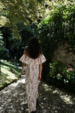 DAPHNE FLOWER MEADOW CHERRY LONG DRESS