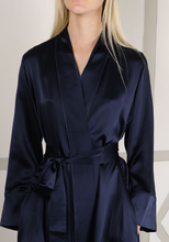 JADE SILK MAXI ROBE MIDNIGHT BLUE