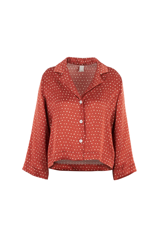 SERENA RUST SILK PJ SET