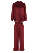 EVA SILK PYJAMA SET CABERNET
