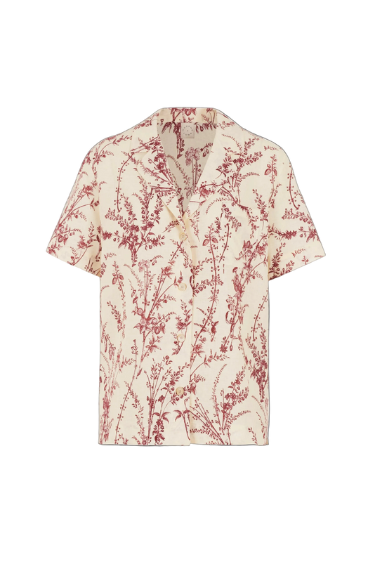 ANDRE FLOWER MEADOW SHIRT - CHERRY