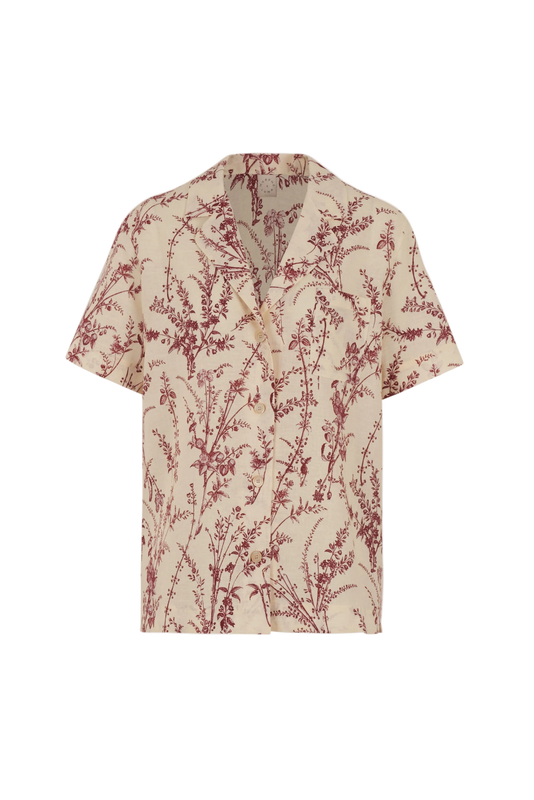 ANDRE FLOWER MEADOW SHIRT - CHERRY