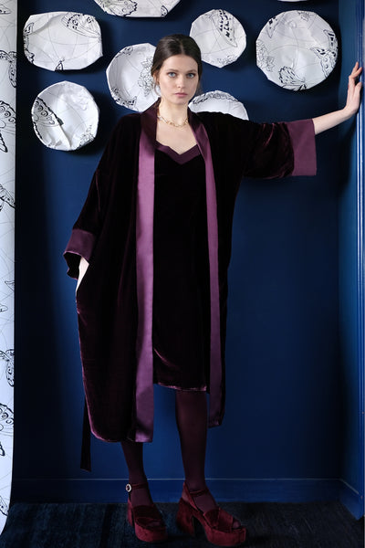 MOON AND MELLOW NOMAD ROBE, LUXURY COTTON SLEEPWEAR, DESIGNED IN