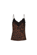 ALLEGRA LEO CAMI LACE TOP BROWN
