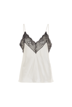 ALLEGRA SILK CAMI LACE TOP SNOW