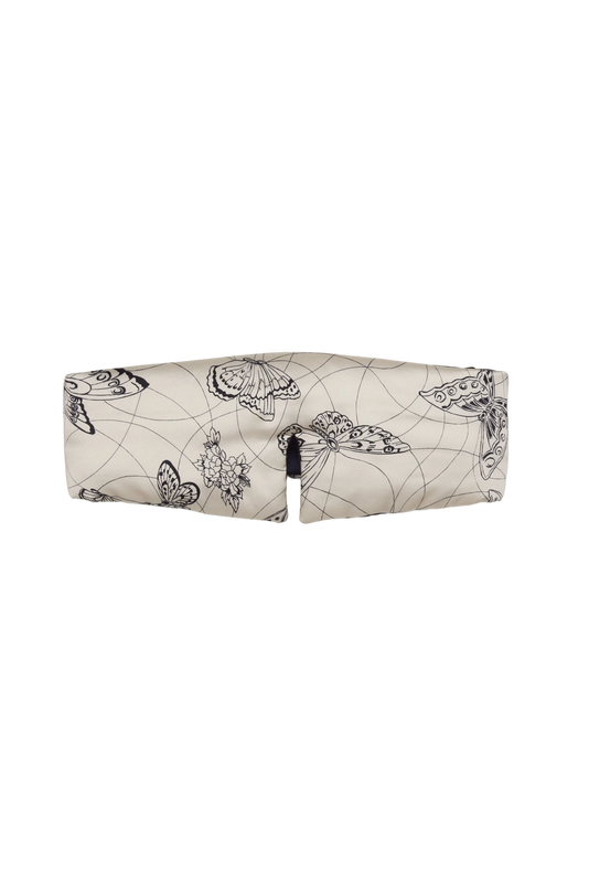AURORE DANCING BUTTERFLIES EYE MASK IVORY