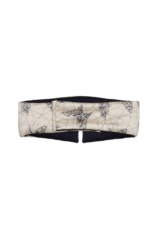 AURORE DANCING BUTTERFLIES EYE MASK IVORY