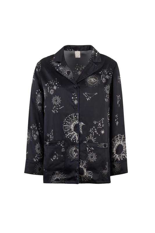 PHOEBE VOYAGE MIDNIGHT SILK PJ SET
