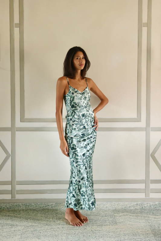 MAYA BASKET OF HOPE SILK SLIP DRESS
