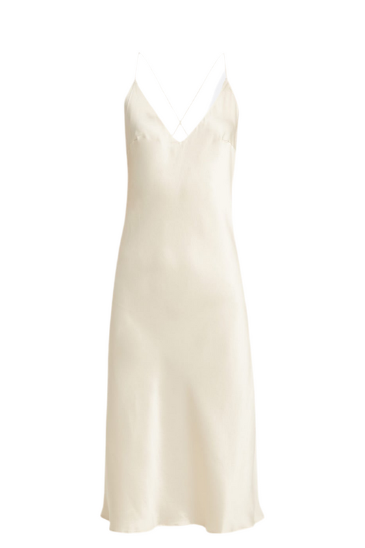 NICO SILK MIDI SLIP DRESS - Archive