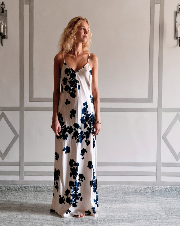 NYX MAXI CAMI SILK SLIP DRESS MORNING GLOW