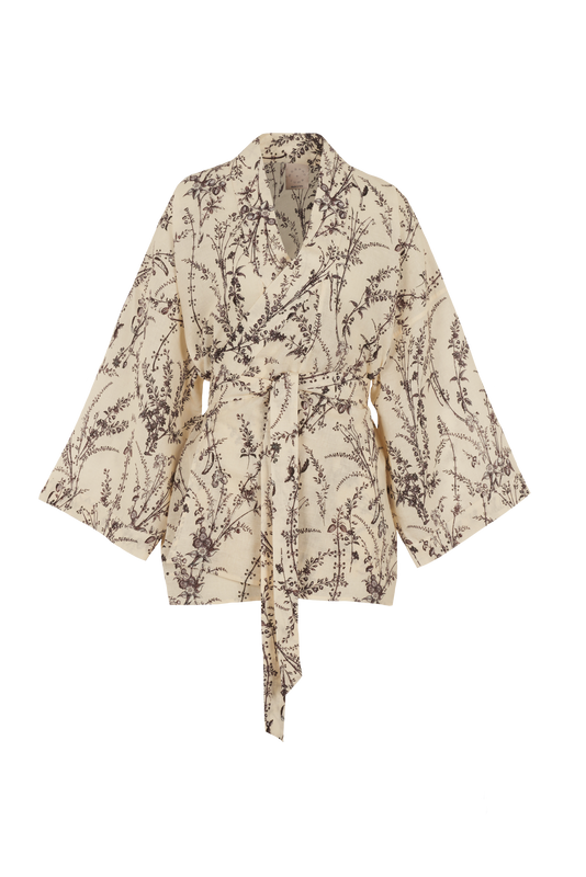 BELLA FLOWER MEADOW MOKA KIMONO