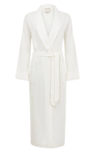 BIANCA LINEN ROBE SNOW