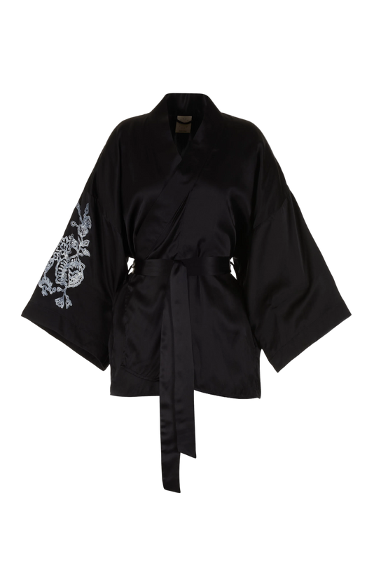 BELLA BLOCK PRINT KIMONO BLACK INK PRE-ORDER