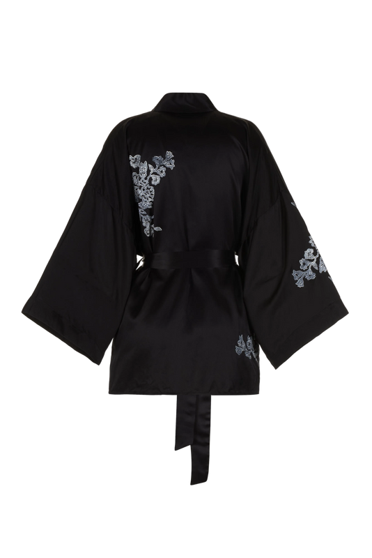 BELLA BLOCK PRINT KIMONO BLACK INK PRE-ORDER