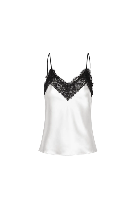 ALLEGRA SILK CAMI LACE TOP SNOW PRE-ORDER