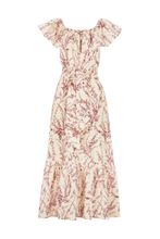 DAPHNE FLOWER MEADOW CHERRY LONG DRESS
