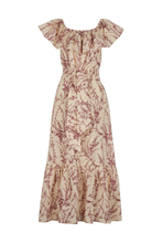 DAPHNE FLOWER MEADOW CHERRY LONG DRESS