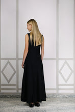 MIRA CASHMERE MAXI SLIP DRESS BLACK INK